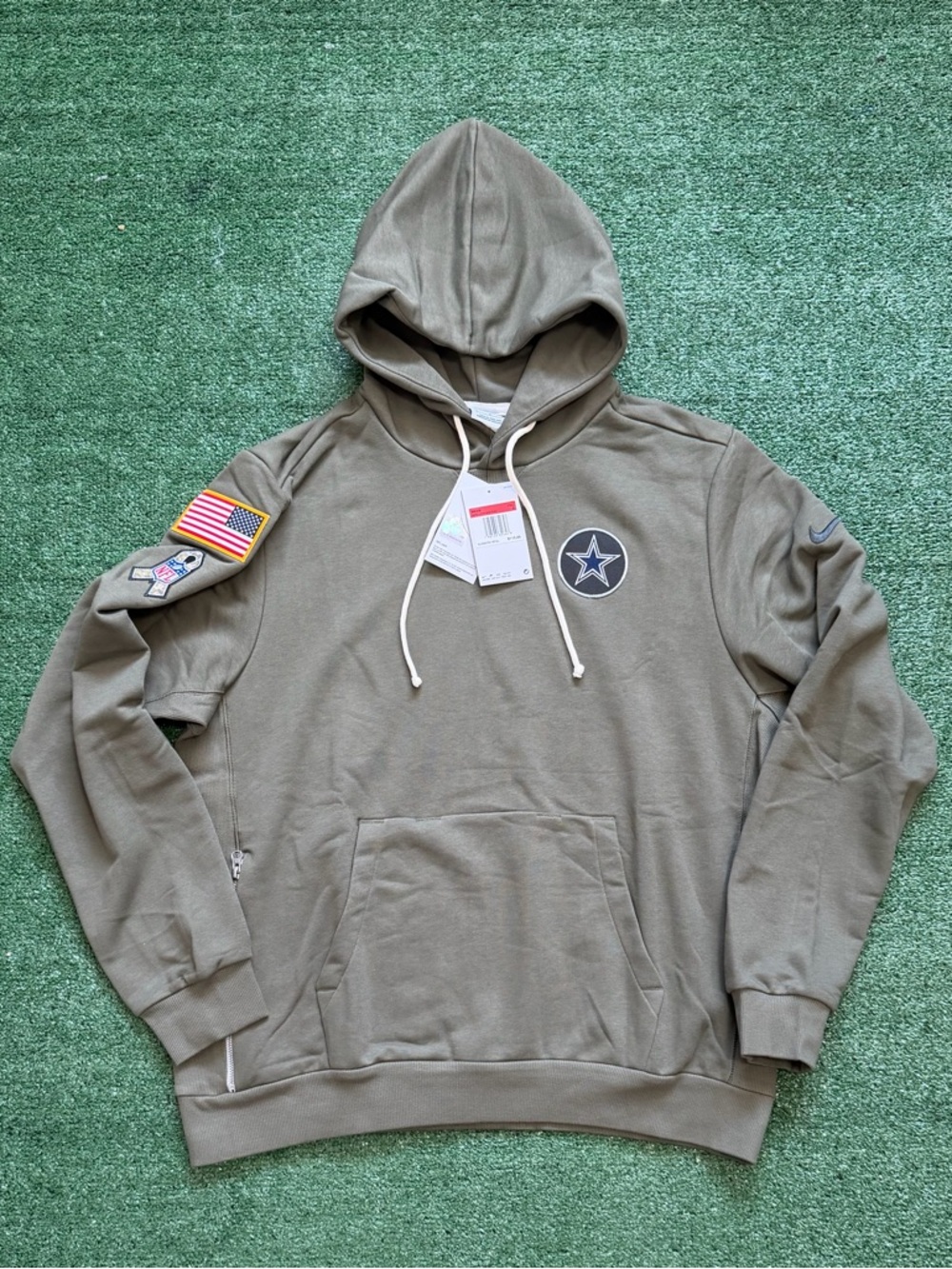 Nike DALLAS COWBOYS 2025 Salute to Service HOODIE On-Field Dri-Fit Size Large